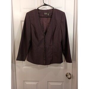 Harbor Nites Blazer Jacket Size 10 Purple